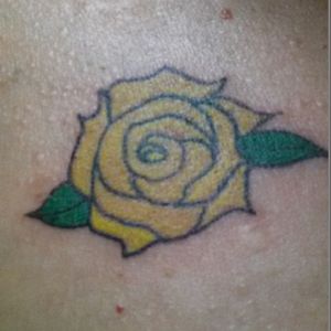 Small yellow rose for my grandma  ÷ RIP