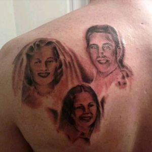 At the time... a living memorial of my grandparents and mother. Their wedding and her Senior pic. R. I. P. Grandpop. Ink by Josh Anderson at Fyre Body Arts.