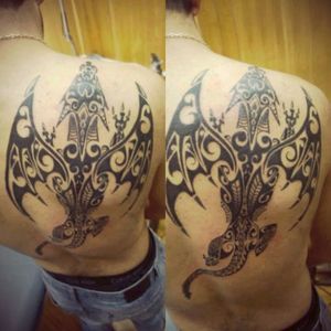 Dragon Maori 1/4 de espalda !#arm #dragon #maori #tattoo #black #nice #dragontattoo #tatuaje #chile