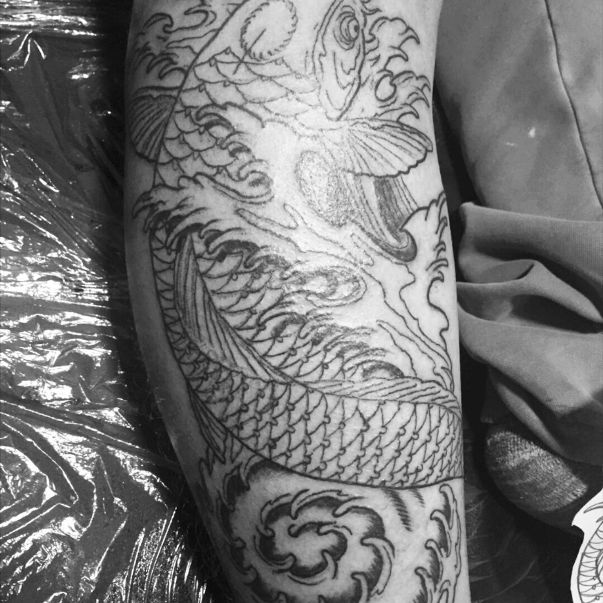 Tattoo uploaded by James White • Did this traditional Japanese Coi. The ...