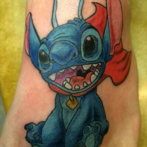 Stitch by Brad Bialek at Aftershock Tattoo in Olathe, KS #LiloandStitch #stitch #disney