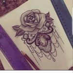 Like the lace design below the roses part of what o want on my chest