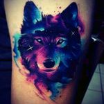 Been wanting a wolf tattoo that was pretty but still bold came across this. A wolf is my dad's favorite animal love the detail in the wolf and the coloring. #megandreamtattoo