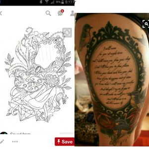 #megandreamtattooTweak image to the left and have a beauty quote inside mirror similar to picture on the right