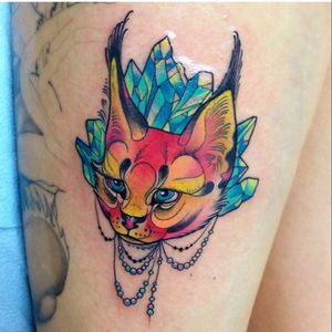 I'm a french girl who wants to bring color to my pale skin 😜I would like a tattoo like this one on the top of my foot. But with a raccoon (my favorite animal). #megandreamtatoo Please realise my dream to meet you 💜😻