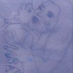 My drawing. Me and my god daughter Ashley.
