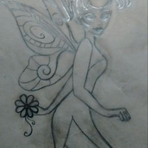 Tinkerbell all of my drawings were free-handed accept a little tracing on the photo with my god daughter.