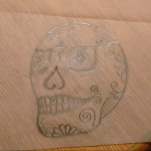 Not a great sugarskull but a freehand attempt.  :)