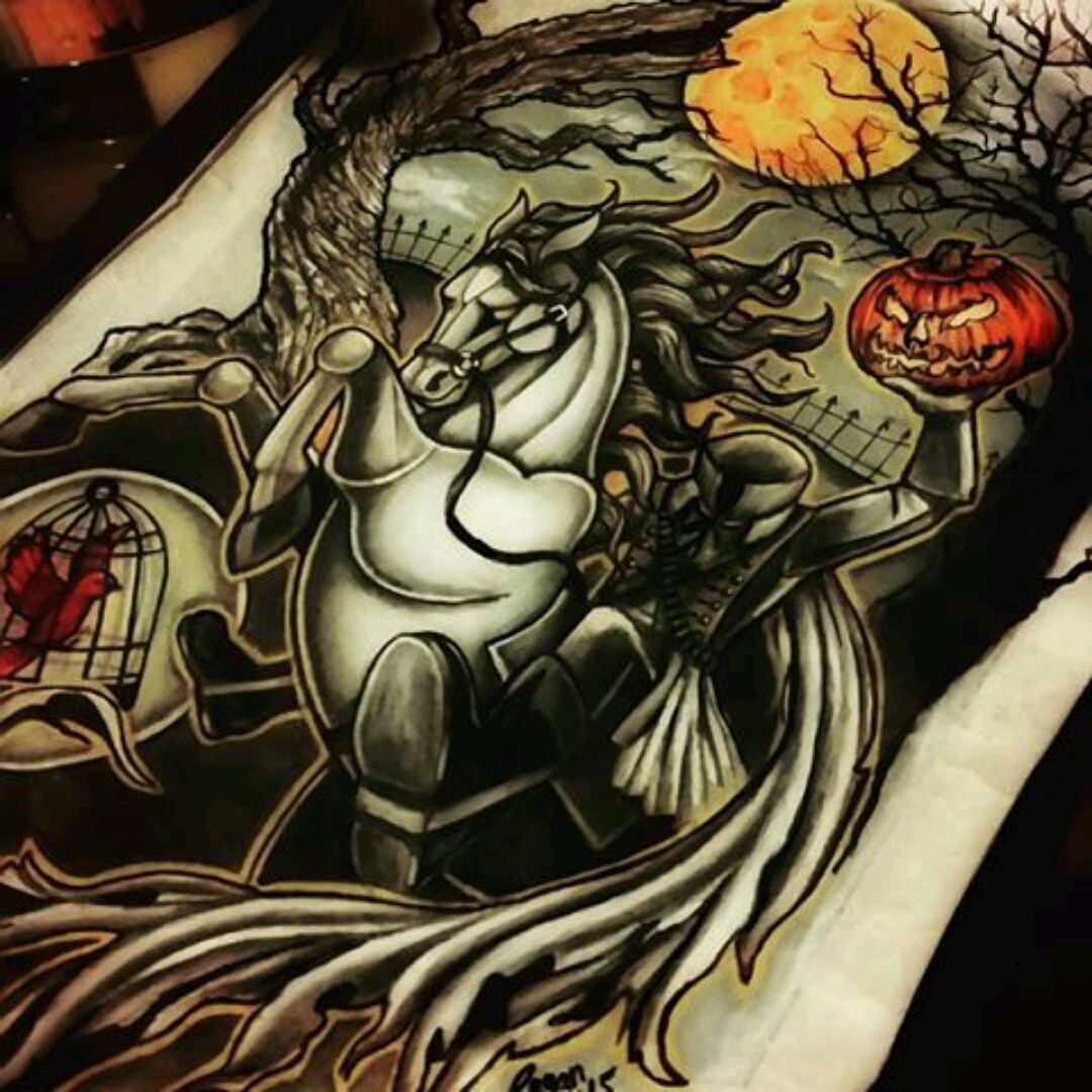 Headless Horseman done by Margo at Holy City Tattooing Collective in  Charleston SC  rtattoos
