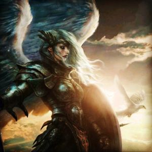Wanting a valkyrie tattoo on my upper back. Not this exactly but beautiful badass warrior.
