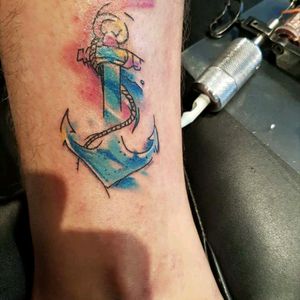 #watercolor #watercolortattoo #anchor #Anker #tattoo_artist #tattoolove