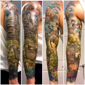 #megandreamtattoo Everything you love in Ghibli movies in one awesome sleeve!