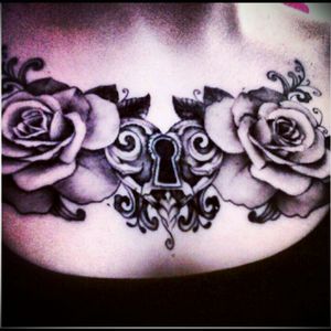 I'd love to be able to put the lock in a center rose and add the vines around my neck. It mean more than the world to me. #megandreamtattoo