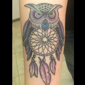 Owl with dream catcher for my grandma who passed last year