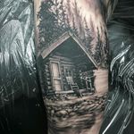 #blackandgrey #woods #woodstock #woodstructure #cabininthewoods #cabin #cabins #realistic #realism #details #Story #storytelling #fineink #brasil #brazil #tattoo #tattooed #inked #art #nature #beautiful #beautifulart