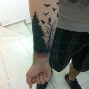 Nature forearm tattoo