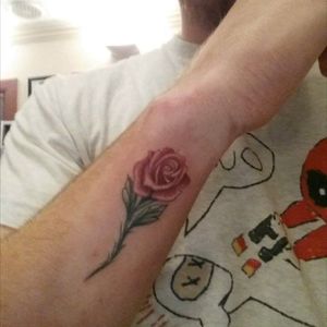 Second tattoo and it has a sister. #matchingtattoos #rosetattoo #detailedrose #rose