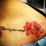 #hibiscus #letterin #inkedtouchtattoo #lavaneytattoo #colors