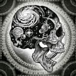 #Skull #Galaxy #Universe  #Outerspace  #Planets #Stars #Cosmos #Blackandgrey #Sketch@theneonmystic #NeonMystic