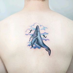 By #tattooistida #whale #watercolor #ocean #watercolortattoo