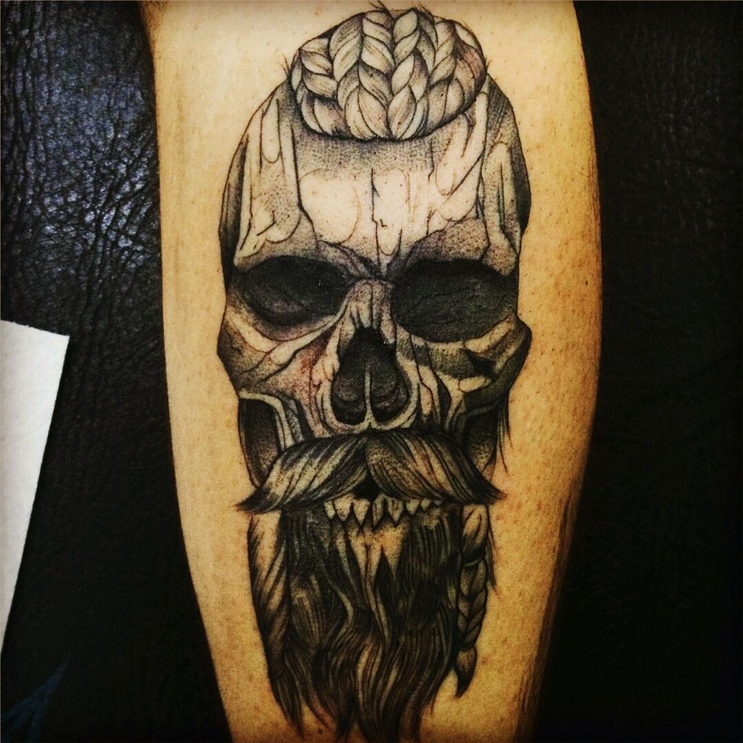 viking head tattoo
