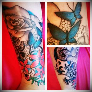 #tattoo #lace #butterfly #crapflowers
