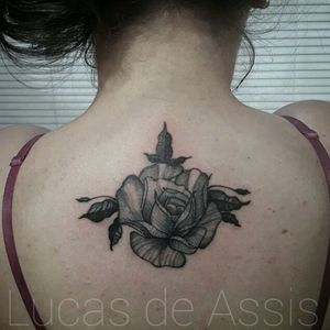 Rosa tatuada ;) #tatuagem #tattoo #blackwork #dotwork #ink #inked #rosa #rose #flowerattoo