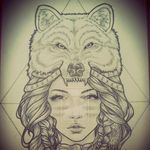 This is my next tattoo but i want it in realism #wolf #wolfgirl #roots #blacandgrey #tattoo #megandreamtattoo