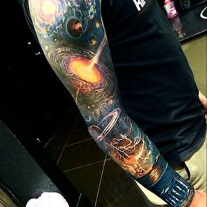 universe chest tattoos