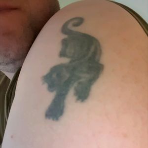 My first tattoo, is supose to be an black panter, not easy to see, I know. Done back in 1997.