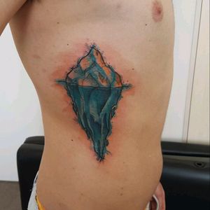 Made in Chile by #DuckTattoChile #iceberg   #watercolor #chestattoo