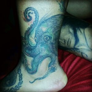 #octopustattoo crafted at Brooklyn Tattoo, inspired by a Fiona Apple music video