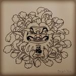 #japanese #design #daruma #traditiinaljapanesetattoo #japonais #chrisanthemum #chrysanthème #drawing #draw