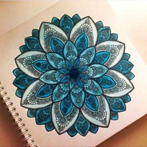 #Mandala #Design #SacredGeometry #BlueWork