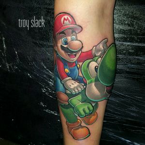 Mario and Yoshi #tatuagem #tatuaje #tatouage #tetoviranje #tätowieren #Dövme #tatuering #tatoeëren #tatu #tattoo #tattoos #ink #inked #mario #yoshi #mariobros #nintendo #nintendotattoo #gamer #gamertattoo