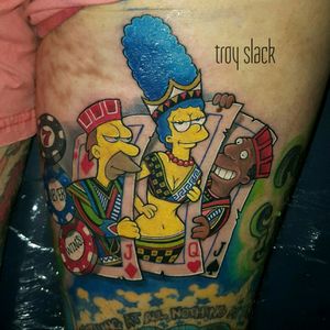 Simpsons mash up#tatuagem #tatuaje #tatouage #tetoviranje #tätowieren #Dövme #tatuering #tatoeëren #tatu #tattoo #tattoos #ink #inked #casino #playingcards #queenofhearts #jackofspades #simpsons #simpsonstattoo #thesimpsons #margesimpson #cartoontattoo #cartoon