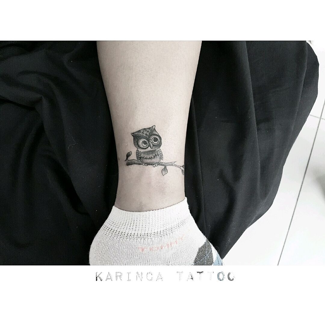 Pink Tattoos  geometric owl tattoo by Fin fintattoos at