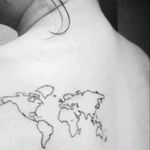 My fist tattoo. It's been over two years! I caught the travel bug really bad as a teenager, so I put the world I wanted to see on my body. It needs touched up, maybe some color added to it.