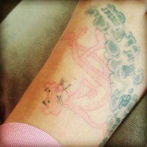 Pink panther because I just adore him ^^) #tattoo #ink #pinkpanthertattoo ##cute