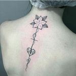 By #tattoosdelicadas #flower #geometric #blackwork #linework #heart