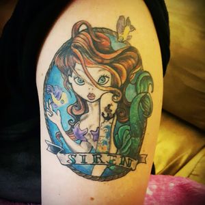 #retro #mermaid #siren  my second tattoo