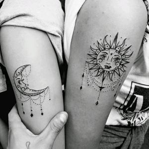 Tattoo with my girl ❤, mine's the sun 🌞