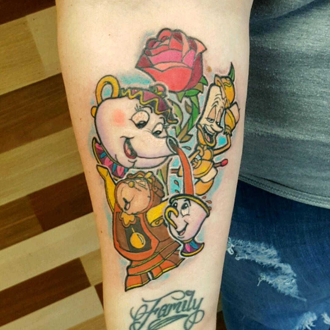 Green Lotus Tattoo  Chip and Mrs Potts from Beauty and the Beast by