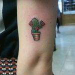 Tiny wee cactus #cactustattoo #ladytattooist #cactus