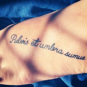 'Pulvis et umbra sumus' - We are but dust and shadows - Shadowhunter moto#generationink