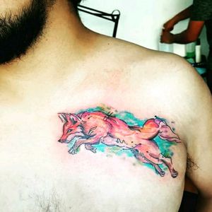 This is my lil and colorfull tattoo. My favorite Fox... My mexican Fox