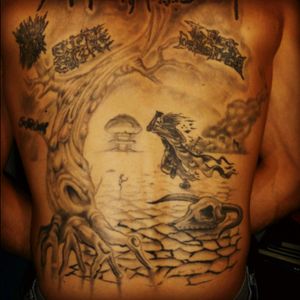 My back... It doesn't have an option for jus back... It gives lower or upper. Its nearly the whole back. Uncompleted