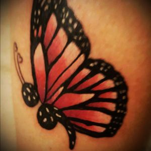 Done by Bryan Rolph at Good Times Tats in Round Rock, TX. #butterfly #SemiColon # heart