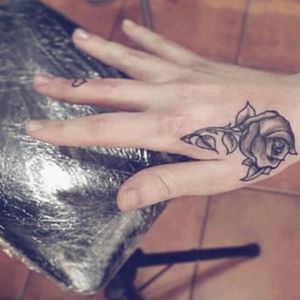 Rose and Hearth tattoo #rosetattoo #hearth #tattoo #knifetattoo