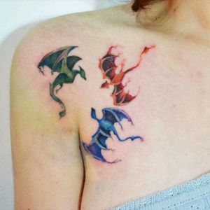 #dragons #smalltattoos #tinytattoos #dragon #color #tatuagem #brasil #brazil #saopaulo